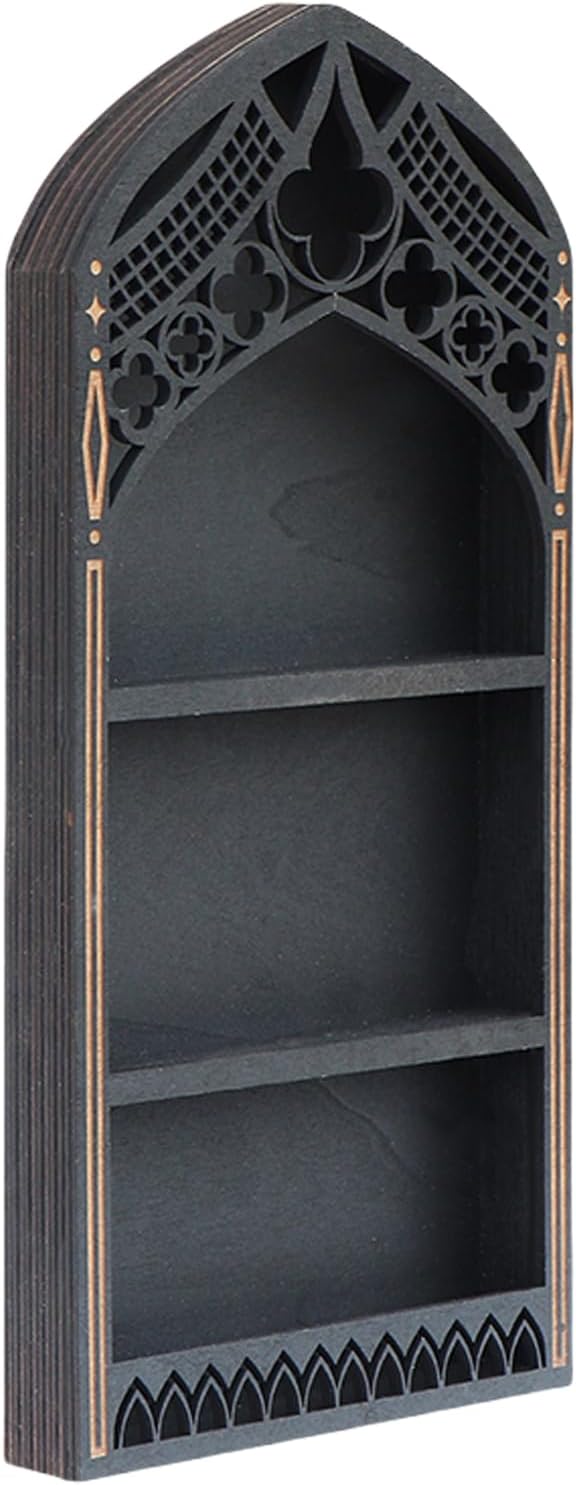 Wooden Multi Tiers Shelf Wall Mount Stand Elegant Window for Rock and Stones Shelf Display Stand
