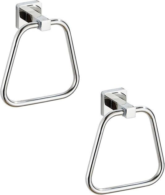 Chrome Towel Ring for Bathroom 2 Pack, Kitchen Bath Towel Holder Hangers Wall Mount Heavy Duty Stainless Steel