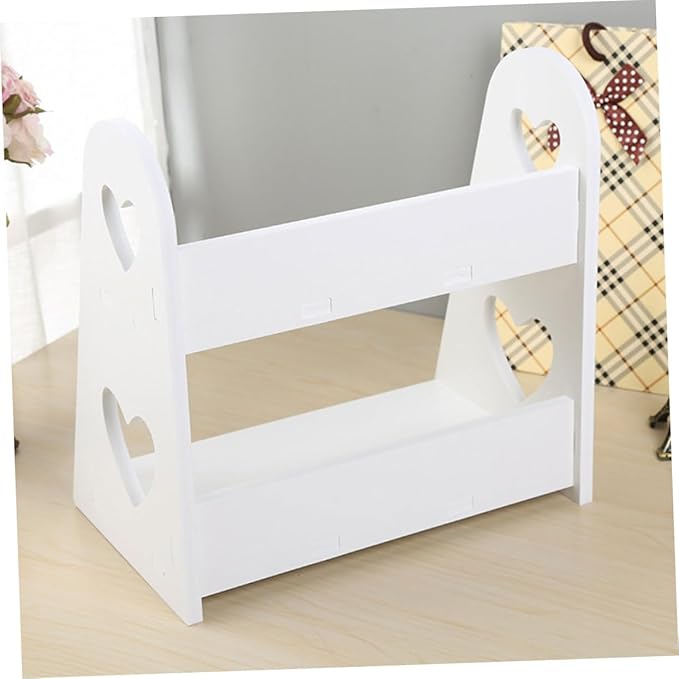 Heart-Shaped Storage Rack White Bathroom Decor for Small Bathroom Organization