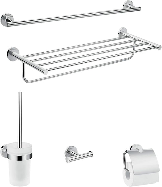 hansgrohe 41728000 Logis Universal Bathroom Accessories Set, 5 Pieces, Chrome