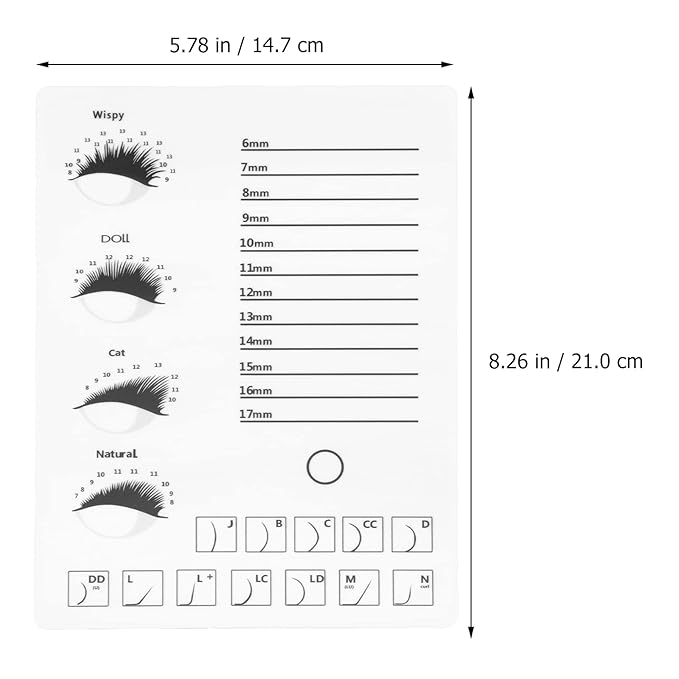 Beaupretty Eyelash Display Board Lash Extension Tray Grafting Tool for Beauty Salon and Home Use 8.26X5.78 Inch Eyelash Extension Holder Organizer