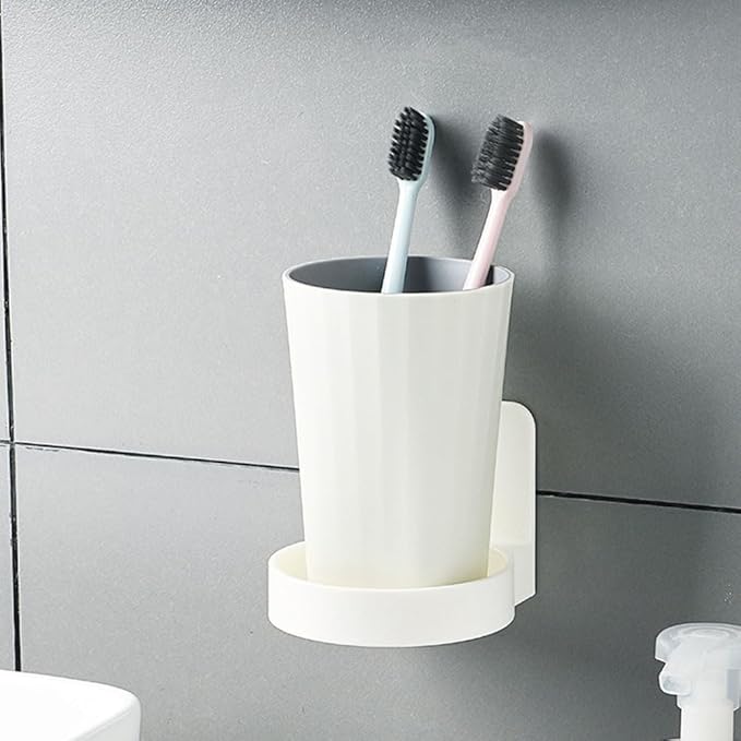 Lurrose Wall Storage Rack White Bathroom Shelf Suction Mount Organizer for Toiletries Space-Saving Bathroom Accessory for Kitchen and Bedroom No Drilling Damage