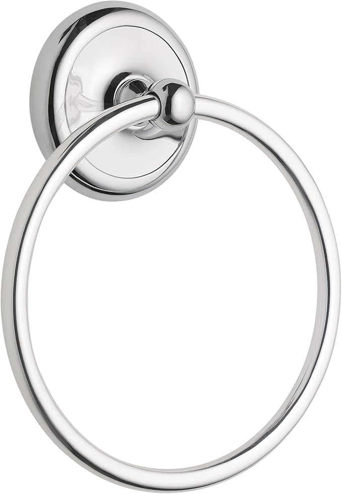 Moen 5386CH Yorkshire Wall Mounted Towel Ring for Bathroom Hand Towel Holder Ring, Chrome