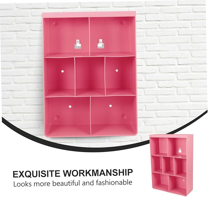 ORFOFE Large Multifunctional Wall Storage Rack Shelf for Bathroom and Kitchen Organization Stylish and Easy to Install Made of Safe Material for Cosmetics and Essentials Pink