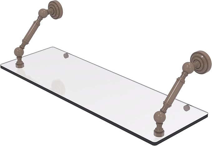 Allied Brass DT-1-24-SHB Dottingham Collection 24 Inch Floating Glass Shelf, Shaded Beige
