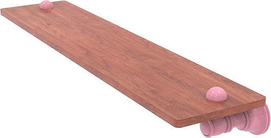 Allied Brass CL-1-22-IRW-PNK Carolina Collection 22 Inch Wood Shelf, Pink