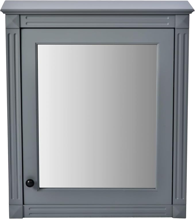 24'' x 27'' Wall Mounted Bathroom Storage Cabinet with Mirror, Medicine Cabinet with Height Adjustable Shelf, Over The Toilet Space