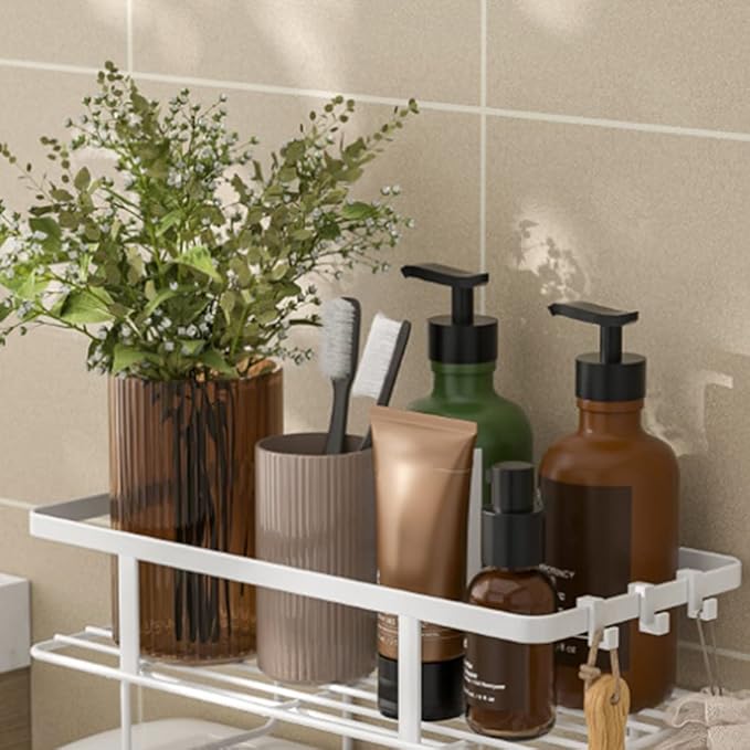 DOITOOL Bathroom Shelf over Toilet Easy Install Home Sundry Rack Non-punching Design