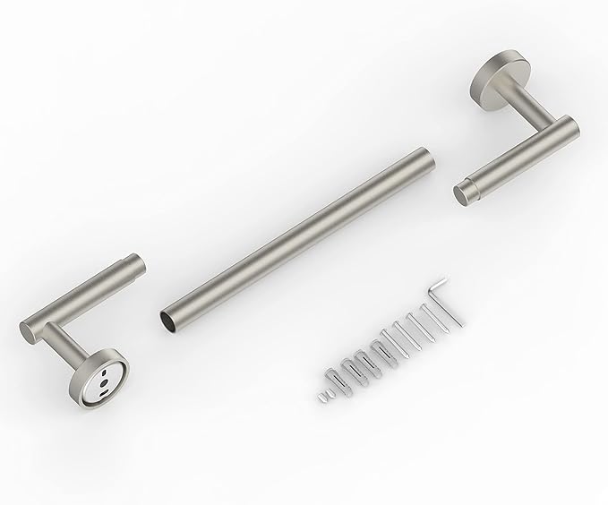 RARXTR 18 Inches Brushed Grey Towel Bar for Bathroom Kitchen Hand Towel Holder Dish Cloths Hanger SUS304 Stainless Steel RUSTPROOF Wall Mount (Brushed Grey 18-inch)