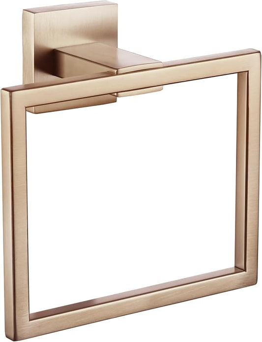 KOKOSIRI Towel Ring Holder Bathroom Lavatory Hand Towel Rack Wall Mount Bathroom Hardware Champagne Bronze Stainless Steel, B3004CPG