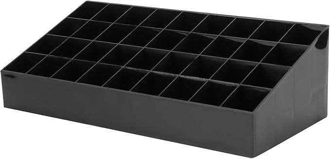 36 Grids Makeup Organizer Storage Box Display Stand Cosmetic Desktop Lipstick Rack Container (Black)