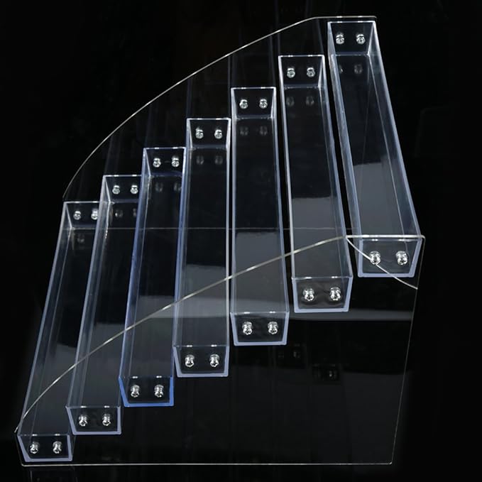 Nail Polish Organizer, Clear Acrylic Makeup Fingernail Polish Bottles Tray Tabletop Display Stand Storage Rack Transparent Essential Oil Stand Holder for Home and Commercial Organization(Seven Layers)