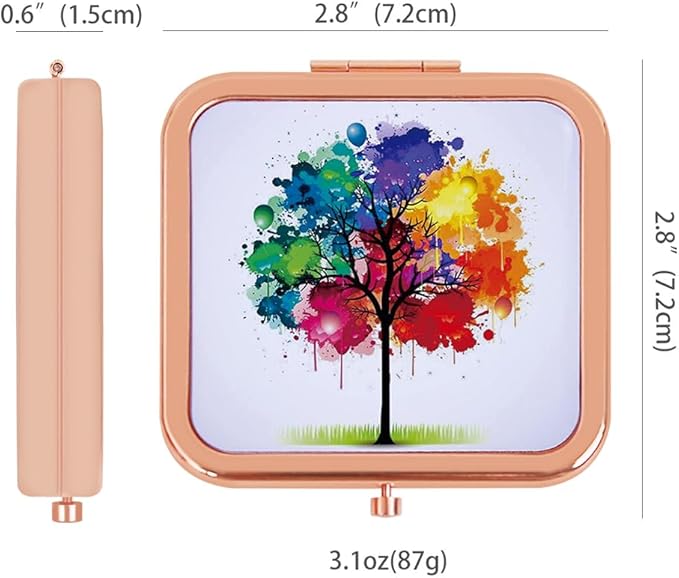 Compact Vanity Mirror for Men Women, Travel Makeup Mirror for Handbag Pocket Wallet, Portable Double-Sided Magnifying Cosmetic Mirror for Daily, Work, Business
