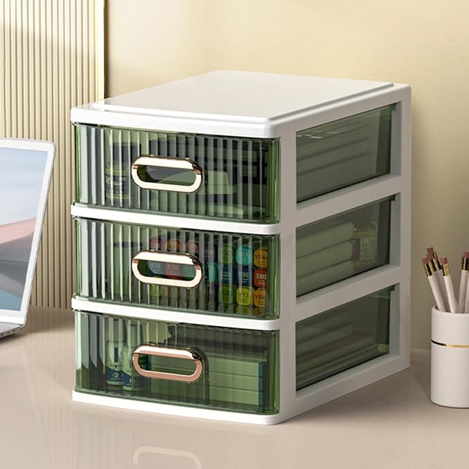 Multi-function Desk Organizer Drawer Type Storage Box for Cosmetics and Stationery Desktop Storage Organizer for Office Bedroom and Bathroom Clean