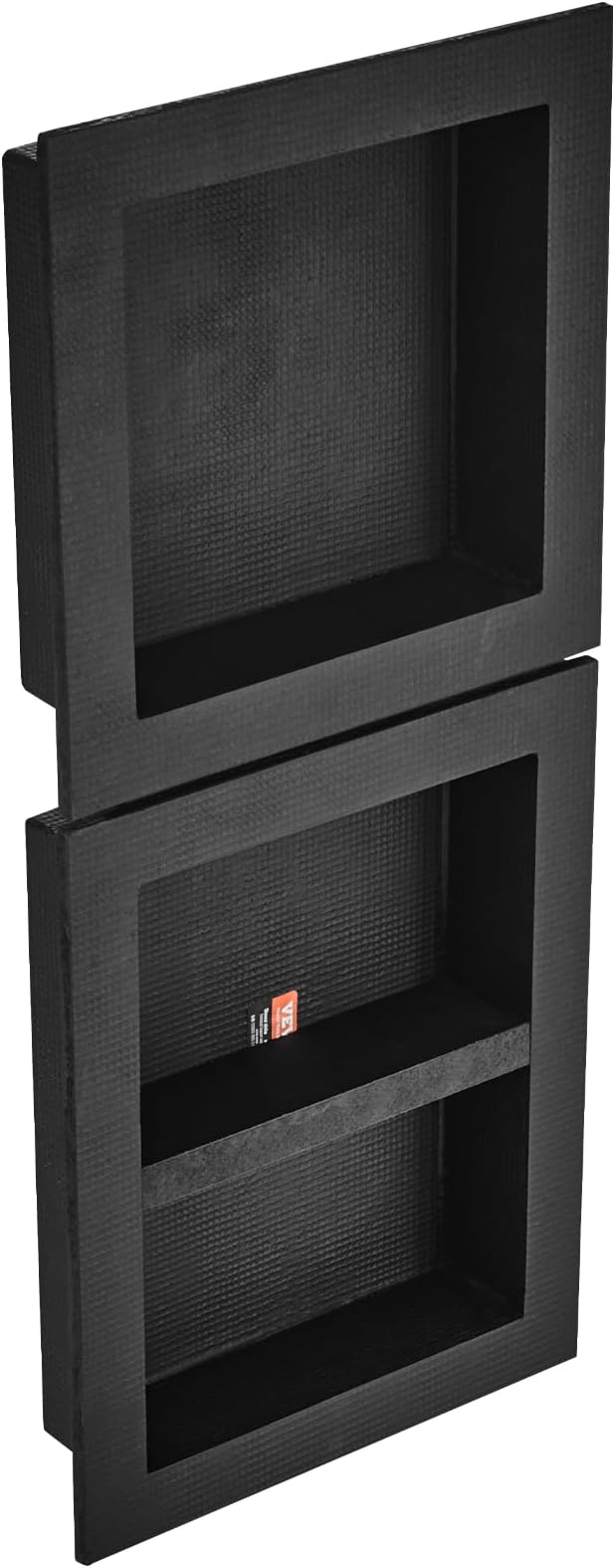 VEVOR Shower Niche Ready for Tile 16" x 16" & 16" x 20", Triple Shelf Organizer, Square Corners Wall-Inserted Niche Recessed, Sealed Protection Modern Soap Storage Niche for Shower Bathroom, Black