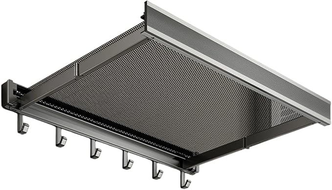 Foldable Wall Mounted Bathroom Shelf for Clothes and Towels Storage Aluminum Alloy Bathroom Storage Rack