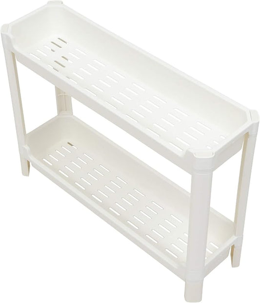 PRETYZOOM Toilet Storage Rack Floor Shelf for Bathroom Home Plastic Rack Corner Storage Shelf