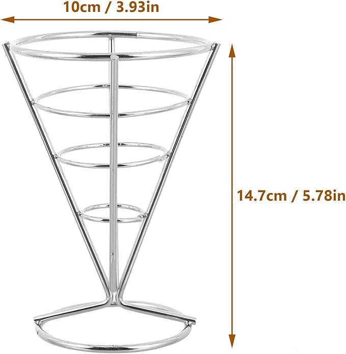 Glass Shelf for Bathroom ，Glass Aluminum，French Fries Stand Pot Potato Chip Holder Display Basket Kitchen