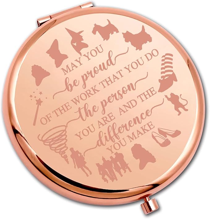 PLITI Wizard Movie Inspired Gift Fairy Tales Lover Gift May You Be Proud of The Work That You Do Compact Mirror for Wizard Movie Fans (Be Proud WOZ CMrg)