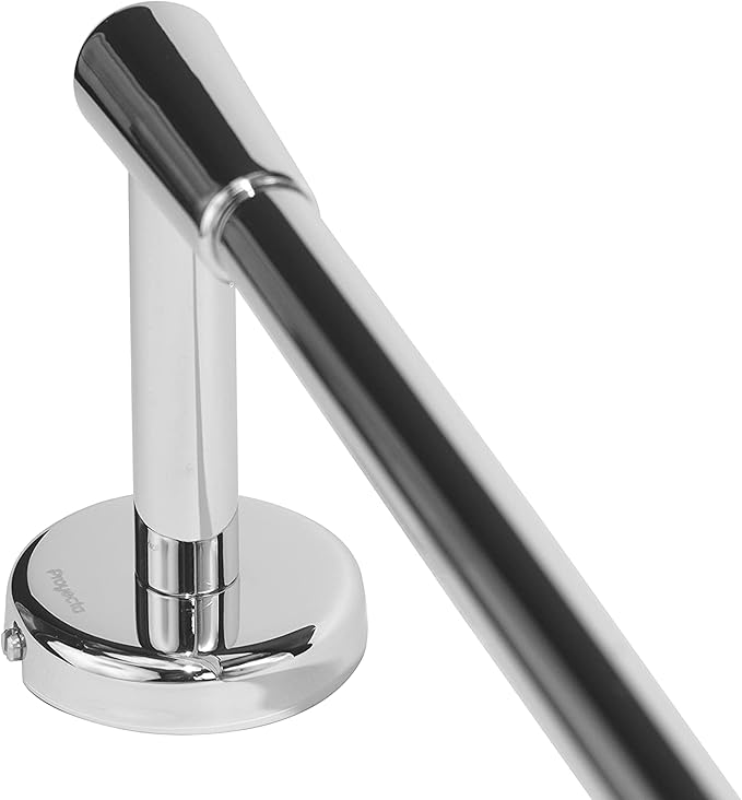 HELVEX Deco Collection Towel Bar, Bathroom Accessory, Wall Mount Bathroom Hardware, Polished Chrome Finish, UDC-05-PC