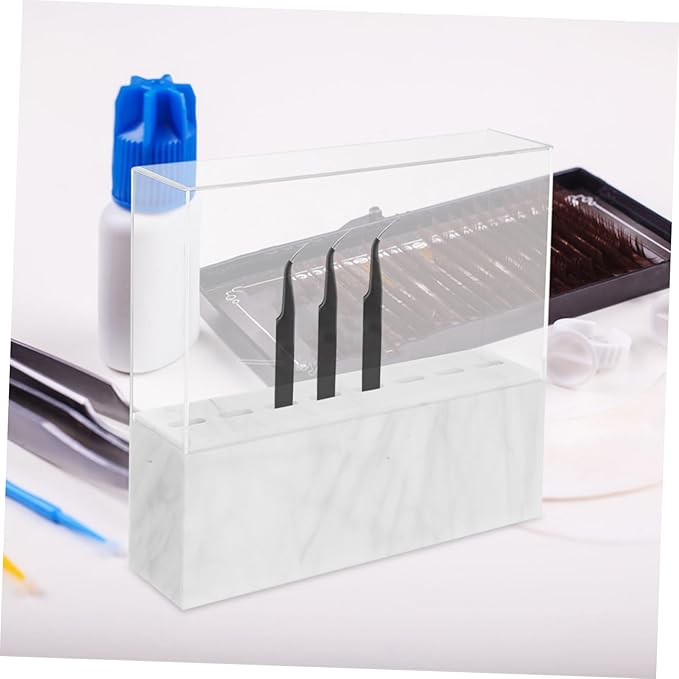 Tweezers Holder for Display Compartment Makeup Tweezers Stand Space-saving Organizer for Beauty Salons Home Use Easy to Clean Transparent Design
