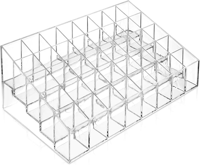 40 Grids Lipsticks Holder - Clear Acrylic Lipgloss Lipstick Organizer and Storage Display Case for Lip Gloss, Lipstick Tubes