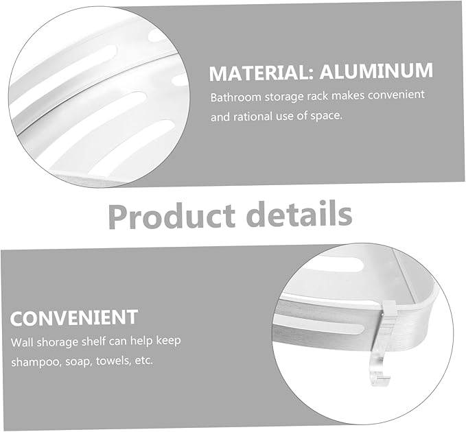 Punch Triangle Wall-Mounted Storage Rack Aluminum Shelf for Bathroom Kitchen Organization Silver Design for Efficient Space Utilization