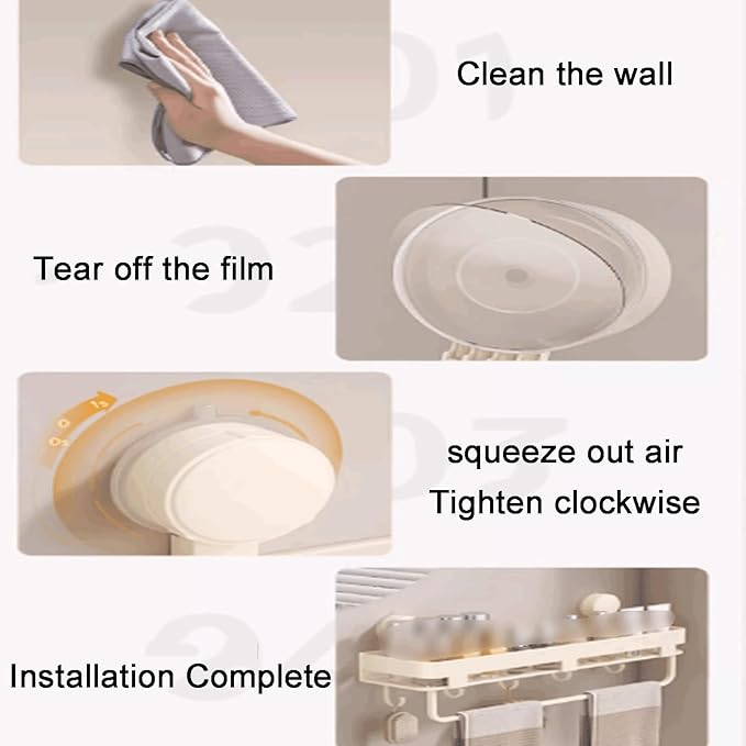Removable Aluminum Bathroom Shelf Wall Mounted Shelf Suction Cup Removable Bathroom Shelf Widened Bathroom Rack Large Capacity