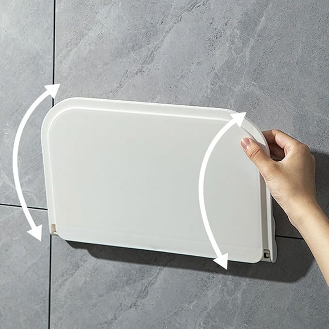 Luxshiny 2pcs Foldable Wall Shelf Bathroom Storage Rack for Towels and Soap, Space-Saving Fold Down Bathroom Shelves, Wall Mounted Organizer for Small and Large Spaces