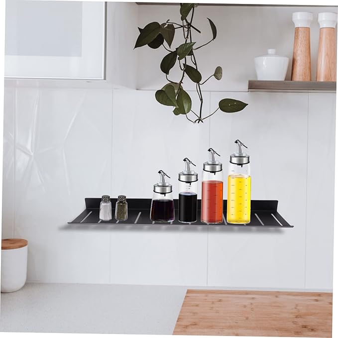 Cabilock Backdrop Wall Shelf Home Wall-Mounted Rack Sturdy Storage Shelves for Bathroom