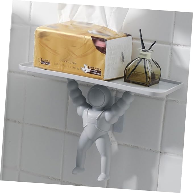 LIFKOME 2pcs Cosmetics Storage -Mounted Storage Rack Bathroom Shelf Modern Decorative
