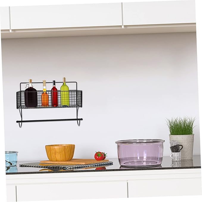 MAGICLULU Wall-Mounted Bathroom Storage Rack Punch-Free Iron Shelf for Toilet and Kitchen Easy Install Hanging Organizer for Home and Office
