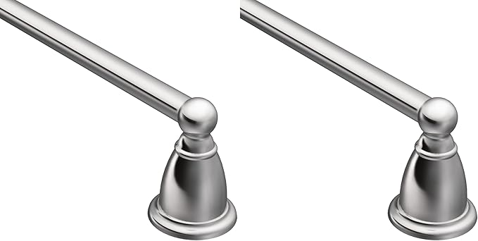 Moen YB2218CH Brantford Collection 18-Inch Single Towel Bar, Chrome (Pack of 2)