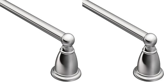 Moen YB2218CH Brantford Collection 18-Inch Single Towel Bar, Chrome (Pack of 2)