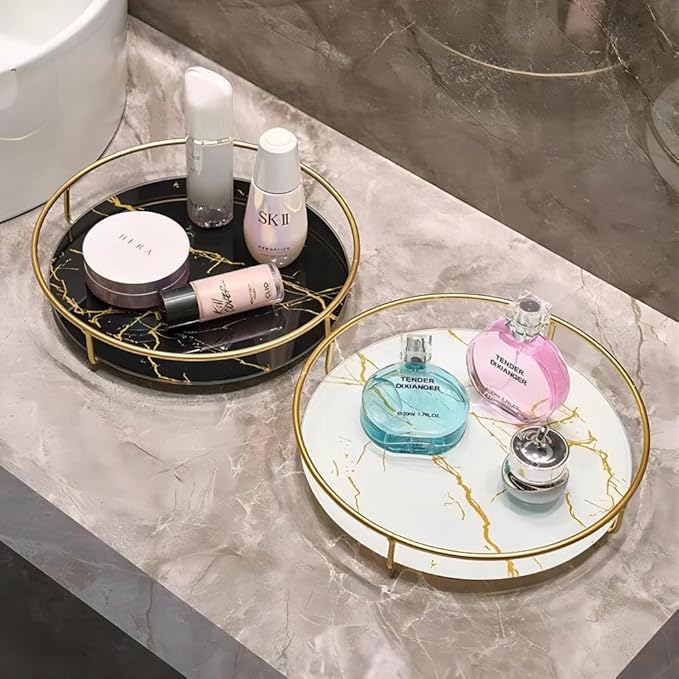 Gold Storage Rack, Bathroom Table Shelf, Perfume Tray, Beautiful Appearance, Super Capacity, Complete Your Daily Storage (QS-20-1) (QS-21-1)