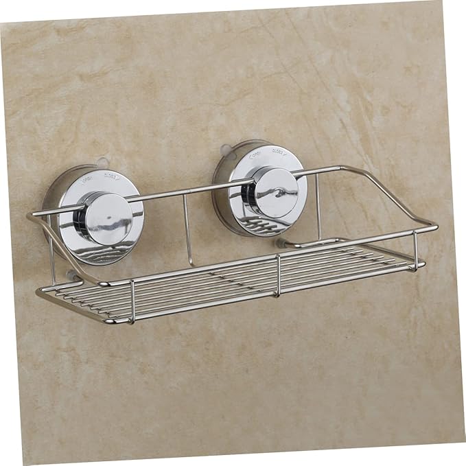 Luxshiny Hanging Shelf Suction Cup Bathroom -Mounted Storage Organizer Floating Shelf Bathroom Collector