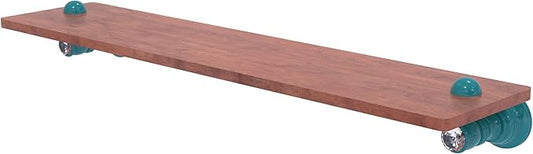 Allied Brass CC-1-22-IRW-GLT Carolina Crystal Collection 22 Inch Wood Shelf, Glokzin Teal