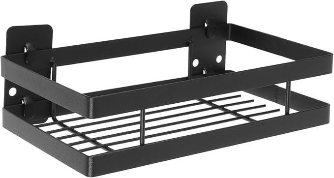 Mobestech Punch Wall Mounted Storage Rack Heavy Duty Organizer for Bathroom Kitchen and Bedroom Convenient Shampoo and Towel Holder No Drilling Required Design