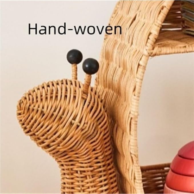 Rattan Wall Shelf, Wicker Shelves for Wall, Hanging Shelves for Bathroom, Bedroom, Decorative Rattan Shelves for Storage and Display