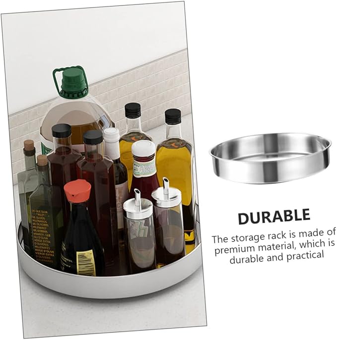 Glass Shelf for Bathroom ，Glass Aluminum，Rotating Storage Rack Kitchen Decor Accessories Spice Tray