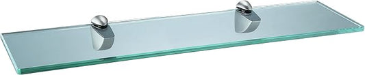 XVL Glass Shelf 20 Inch Bathroom Tempered Glass Rack Brushed Nickel GS3001AM