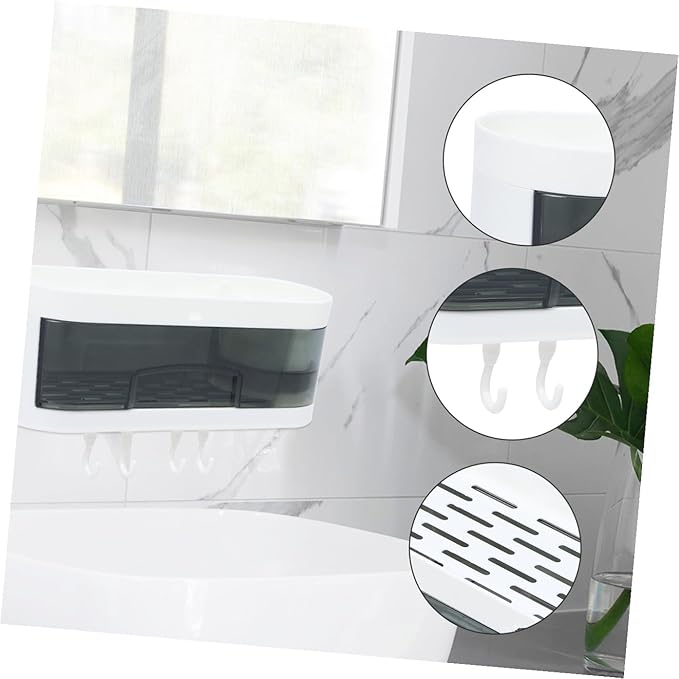 VICASKY Wall-Mounted Bathroom Shelf Organizer Plastic Storage Rack Multipurpose Wall Shelves for Kitchen and Bathroom Storage Space-Saving Decor Random Color