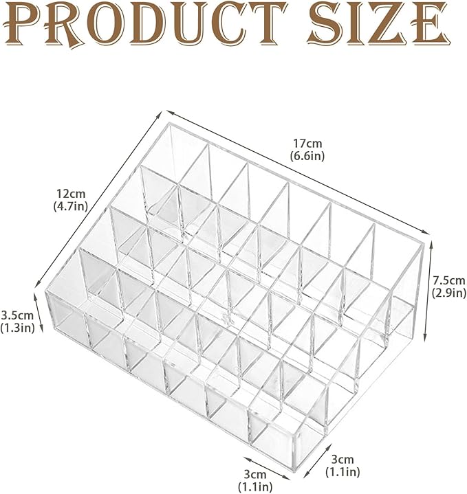 24Slots Essential Oil Holder，Plastics Essential Oil Storage,for Bottles Perfumes and Nail Polish Shelf，Essential Oil Organizer,Makeup Storage Rack