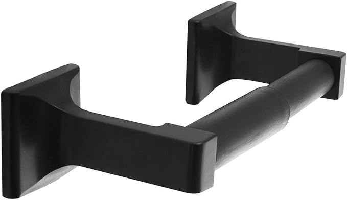 SENTO Cellar Classic Bathroom Accessories Set, Heavy Duty Metal Bath Hardware Set Wall Mounted, Includes Robe Hook, Toilet Paper Holder, Towel Ring, 18” & 24” Towel Bar (5-Piece, Matte Black)