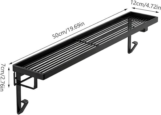 Iron Radiator Cover Shelf - Heat-Resistant No Drilling Storage Rack, Radiator Top Cover for Hotel Dorm Apartment Bedroom Living Room Bathroom Kitchen, Space-Saving Home Organization and Decorative She