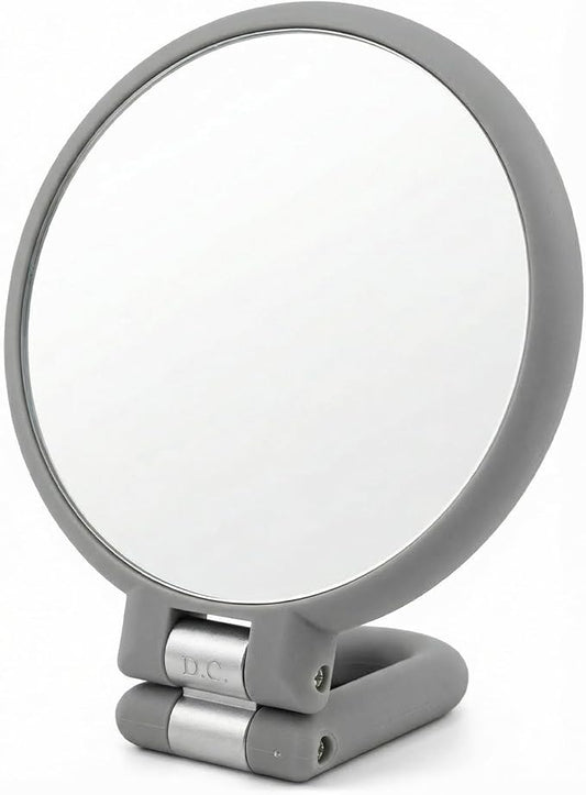Danielle Magnification Folding Makeup Mirror, Grey, 15X