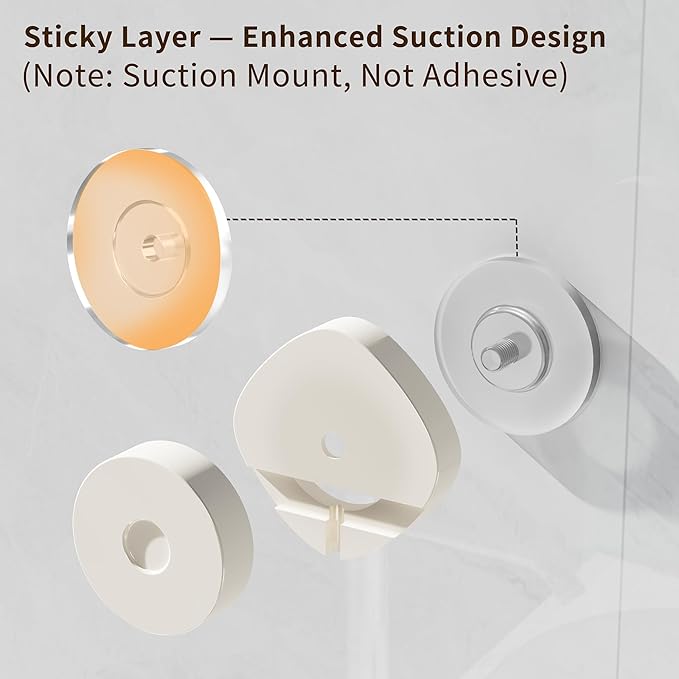 KEGII Bath Toy Storage Suction Cup for Bathtub, Reusable Bathtub Toys Organizer, Suction Shower Caddy for Bathroom, No Drill Shower Basket, Drainable
