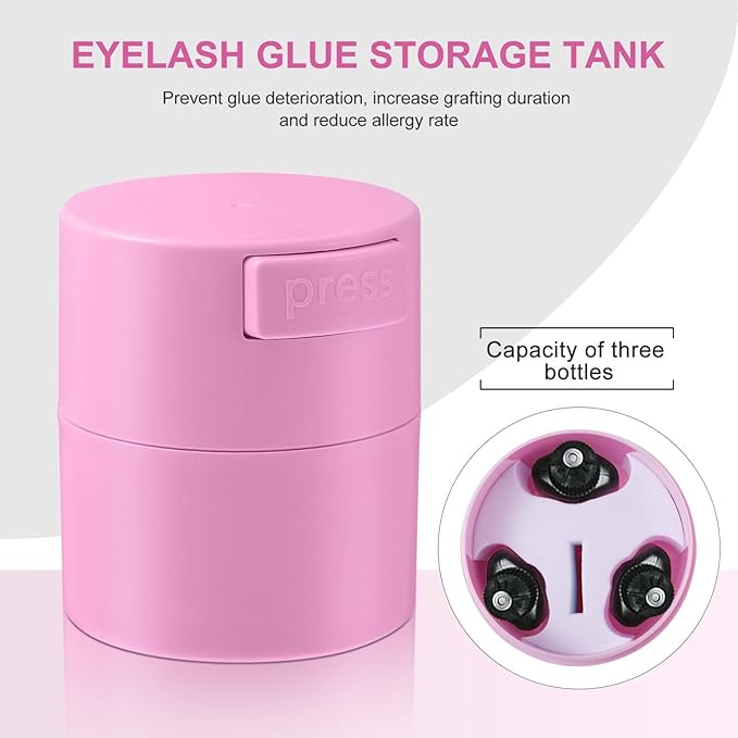 Storage Container Organizer for Sealed Case with Pressing Bottle Mouth Lightweight and Compact Design Pink