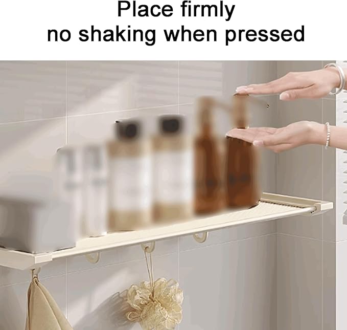 Removable Wall-Mounted Bathroom Shelves Aluminum Bathroom Shelves Removable Bathroom Shelves Foldable Bathroom Shelves Large Capacity