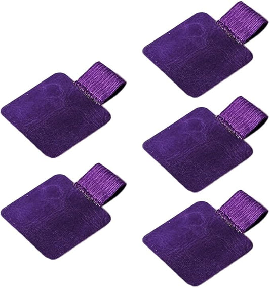 5 Pieces Self Adhesive Leather Pen Holder Adjustable Pen Loop Holder With Elastic Band Anti-lost Pen Stationery Supplies Elastic Loop For Pens, Purple